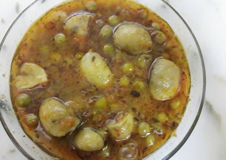 Recipe of Super Quick Homemade Matar mushroom