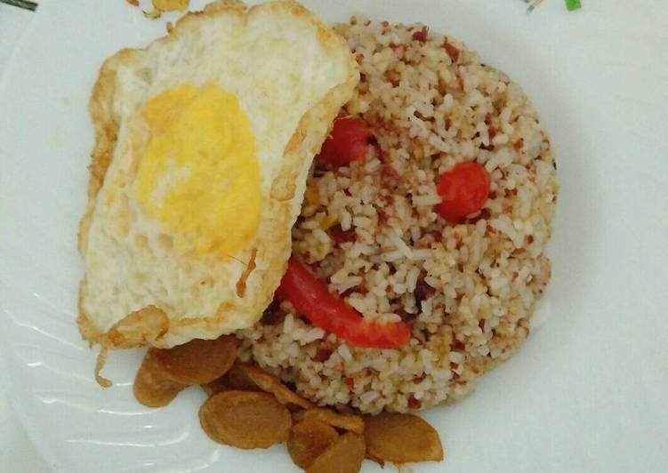 Cara termudah untuk Siapkan AppetizingNasi goreng kornet