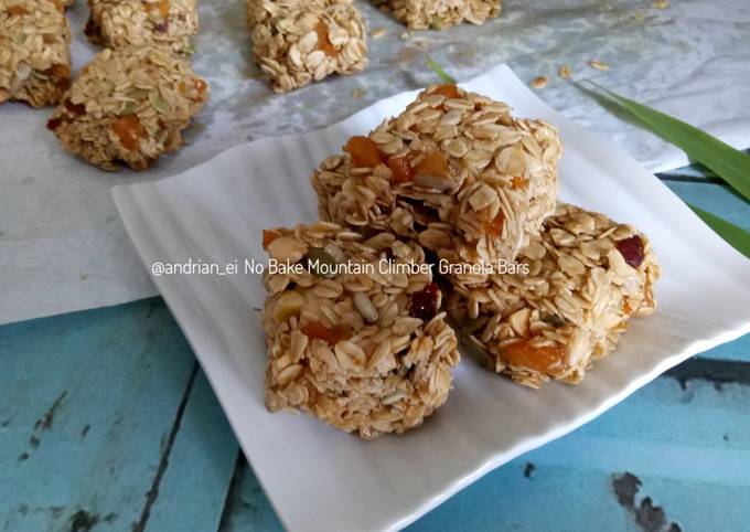 Resep No Bake Mountain Climber Granola Bars, Bisa Manjain Lidah