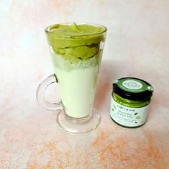 A picture of Dalgona Matcha Latte.