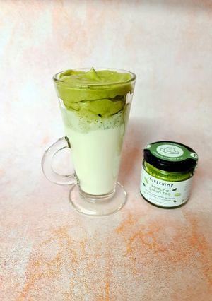 A picture of Dalgona Matcha Latte.