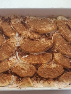 Una foto de Milhojas fit con manzana y queso ricotta