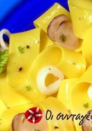 Φωτογραφία της συνταγής Barilla Pappardelle με μανιτάρια & καλαμαράκια