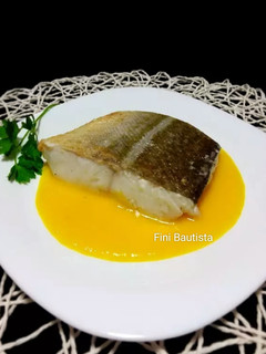 Una foto de Bacalao con salsa de pimientos