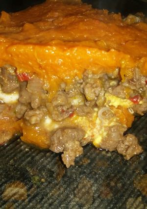 Una foto de Pastel de zapallo y carne