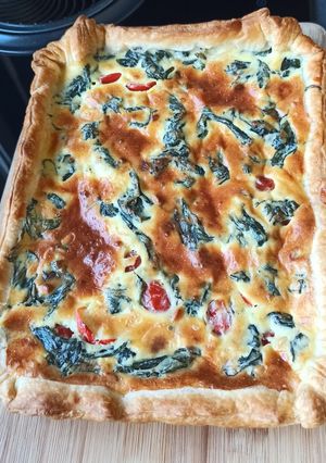 Une photo de Tarte épinards tomates cerises