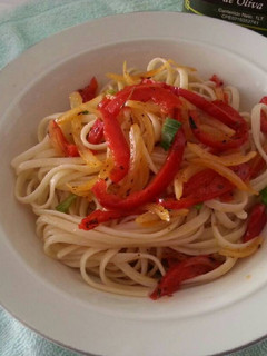 Una foto de Pasta con pimentón al filetto