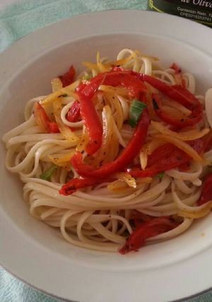 Una foto de Pasta con pimentón al filetto