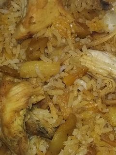 عکسی از دستور دم پخت مرغ و سیب زمینی سرخ کرده