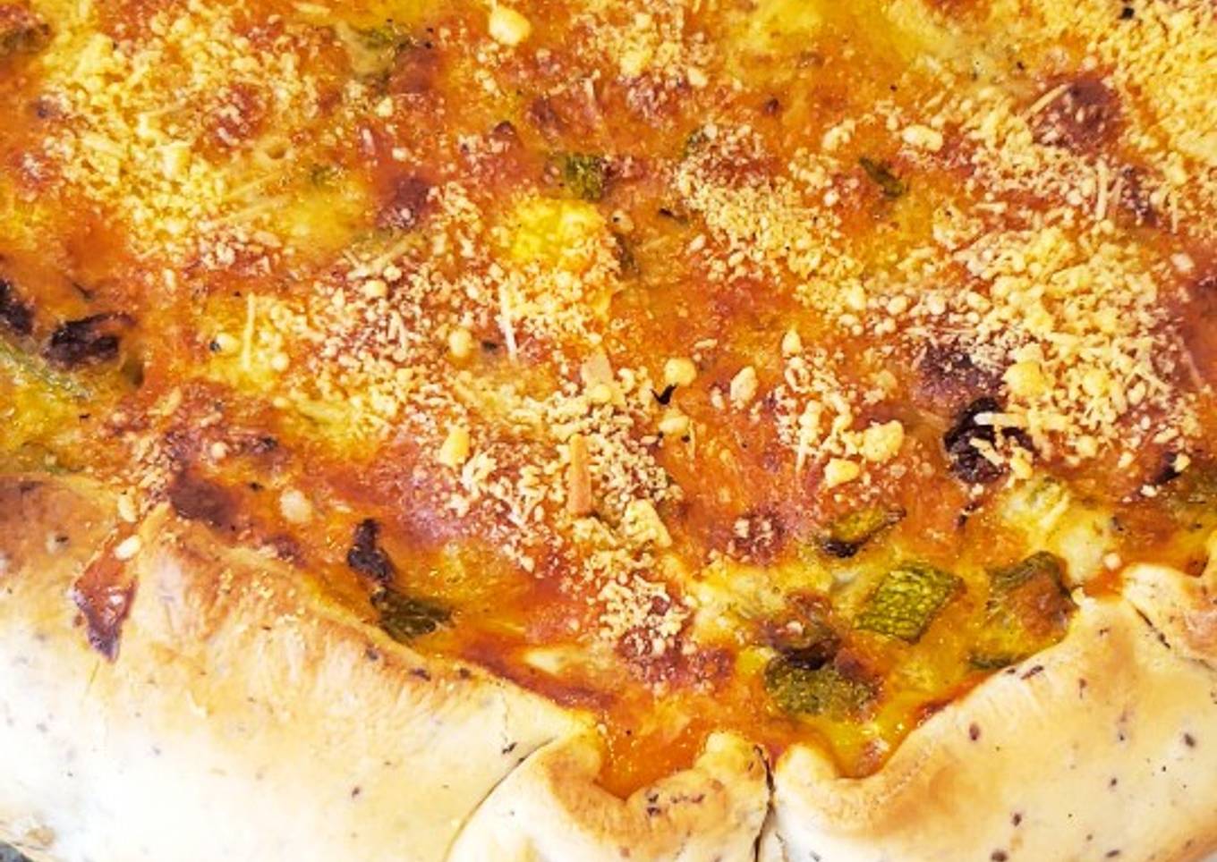 Tarta de Zucchini, Ricota y Tomate