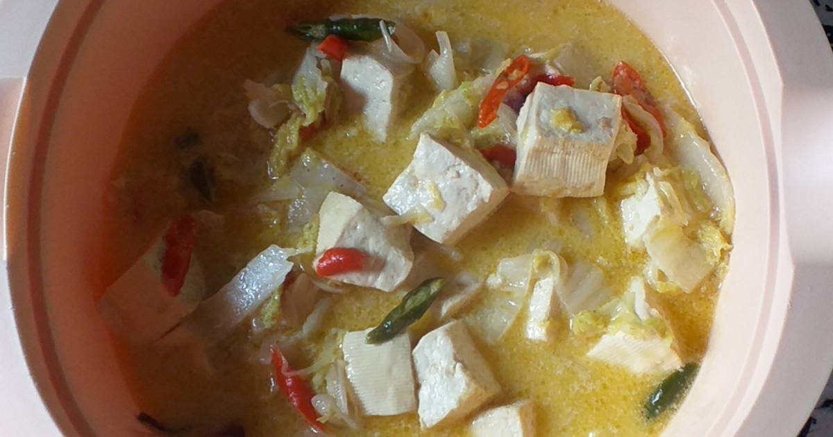 Resep Sayur Sawi Tahu Santan Oleh Bakoel Omi Cookpad