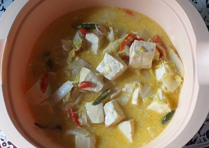 Resep Sayur Sawi Tahu Santan, Lezat