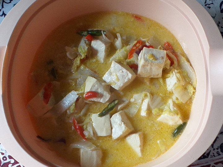 Resep Sayur Sawi Tahu Santan, Lezat