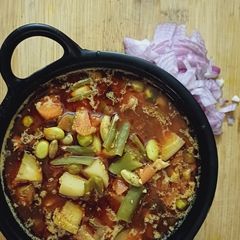 A picture of Bhogi rassa bhaji.