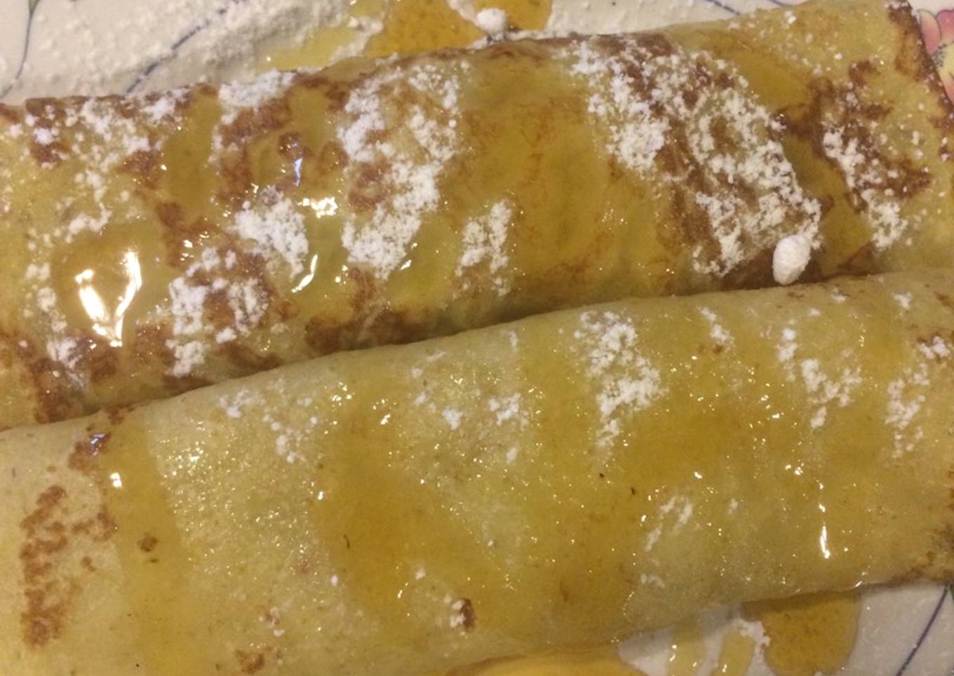 Crepes de avena relleno de manzana