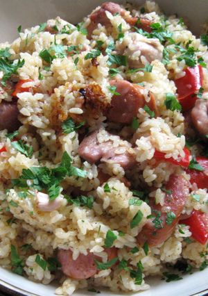 A picture of Rice Cooker Jambalaya.