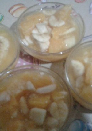 صورة لوصفة سلاطة فواكه🍊🍌🍏🍏🍌