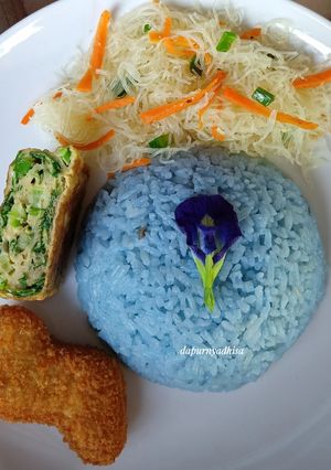 Foto resep Nasi Gurih Bunga Telang