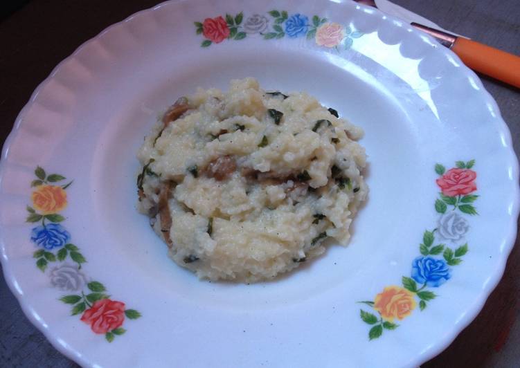Recipe: Delicious Risotto Jamur Bayam