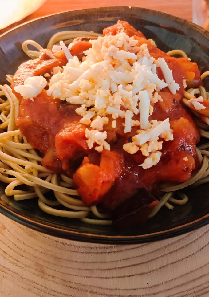Una foto de Udon coreano inspirado en la Pasta 