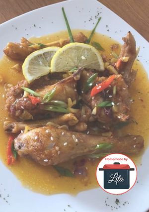 Foto resep Ayam goreng saus lemon mudah #homemadebylita