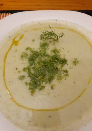 Una foto de Crema de hinojo y puerro (Apta para personas con diabetes)