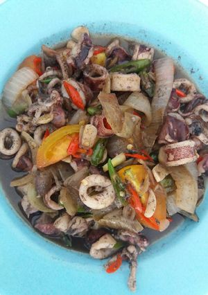 Foto resep Cumi-cumi saus tiram pedas