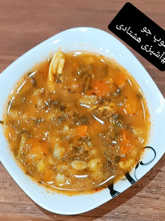 عکسی از دستور سوپ جو
