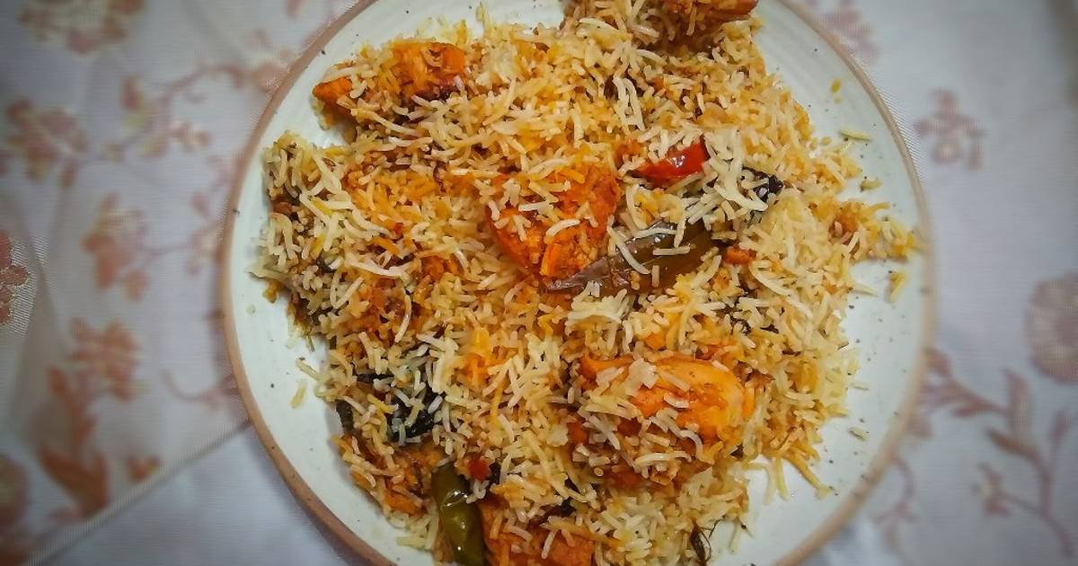 Barbecue chicken biryani Recipe by Tahminah Hussain Cookpad