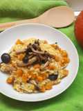 Risotto zucca, pioppini e fontina