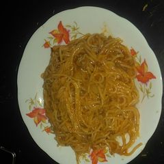 A picture of Sphaghetti in minsed beef.