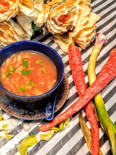 A picture of Hot n Sour Soup.
