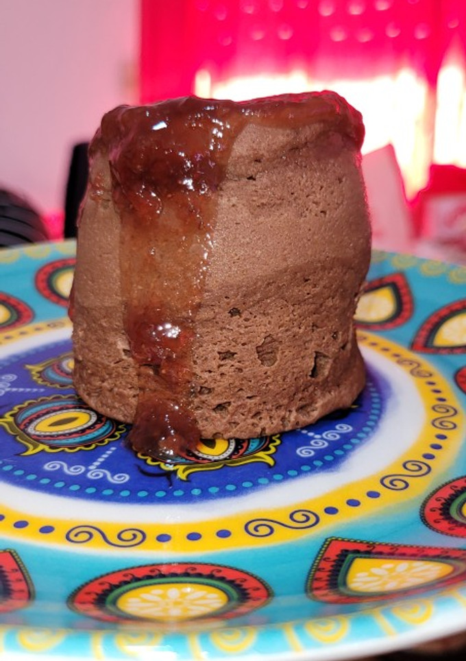 Una foto de Volcán en microondas saludable 🍫 ♡