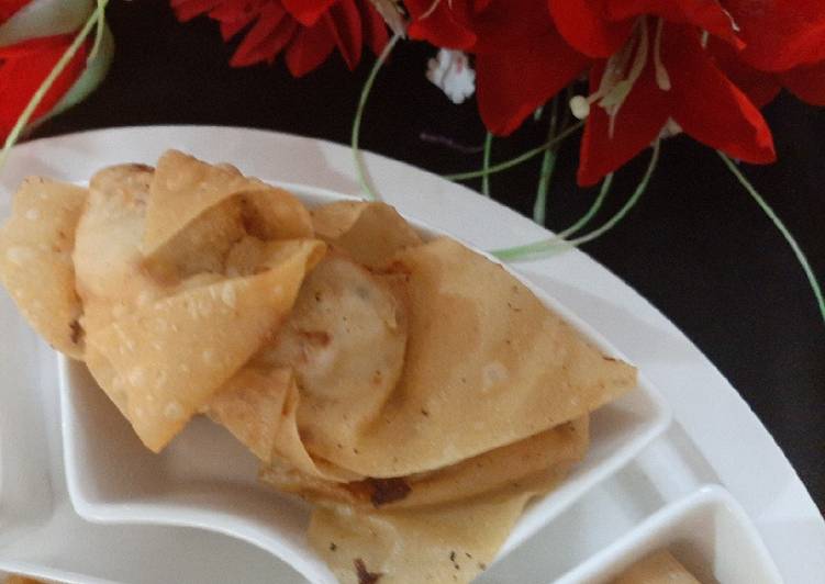 Recipe of Homemade Hi-tea snacks (wontons)