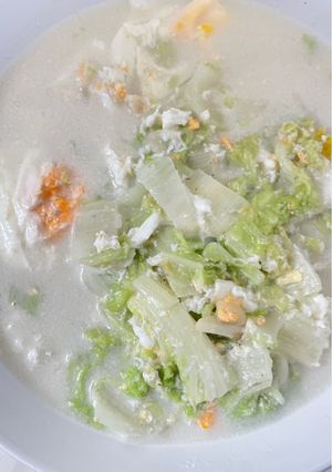 Foto resep Sawi putih telor kuah santan