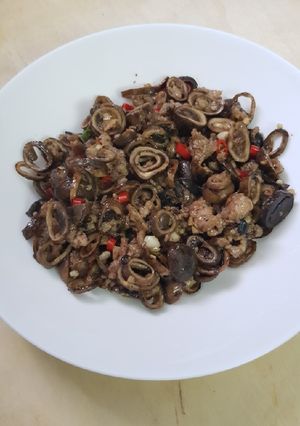 รูปของ ผัดเห็ดถอบหมูสับ (เห็ดเผาะ)