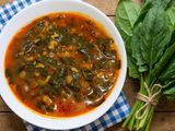 شوربة السبانخ والأرز
