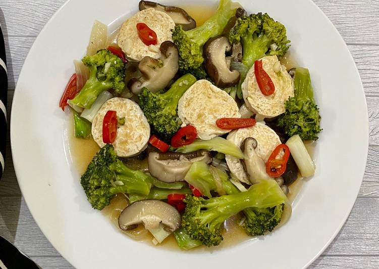 Resep Tumis Brokoli Jamur Tofu Anti Gagal