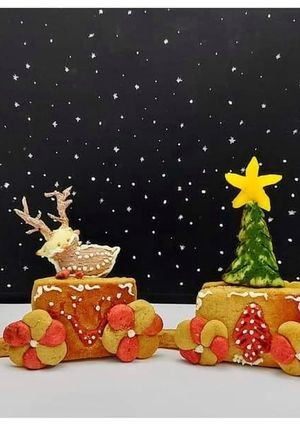 ক্রিসমাস ক্যুকিজ ট্রেন (christmas cookies train recipe in Bengali) রেসিপির প্রধান ছবি
