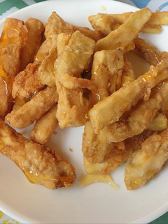 Una foto de Berenjenas fritas