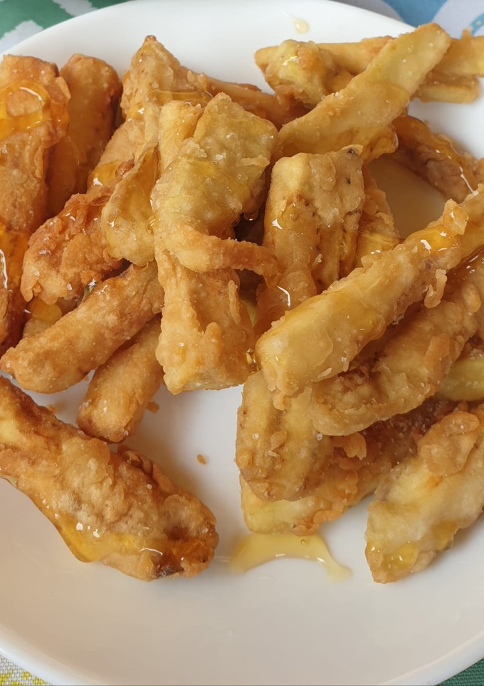 Una foto de Berenjenas fritas