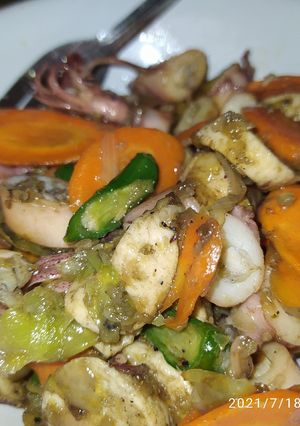 Foto resep Tumis Cumi Cabe ijo