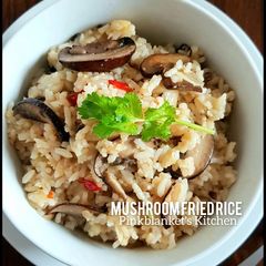 A picture of Baby Bella Mushroom Fried Rice.