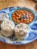 Puttu kadala (steamed rice cake and chickpea curry)Kerala Breakfast