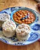 Puttu kadala (steamed rice cake and chickpea curry)Kerala Breakfast