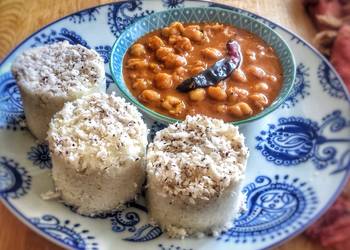 Easy Recipe Puttu kadala steamed rice cake and chickpea curryKerala Breakfast Delicious