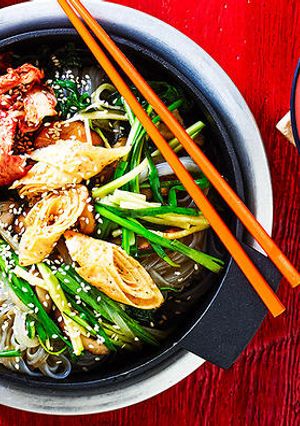 A picture of Japchae.