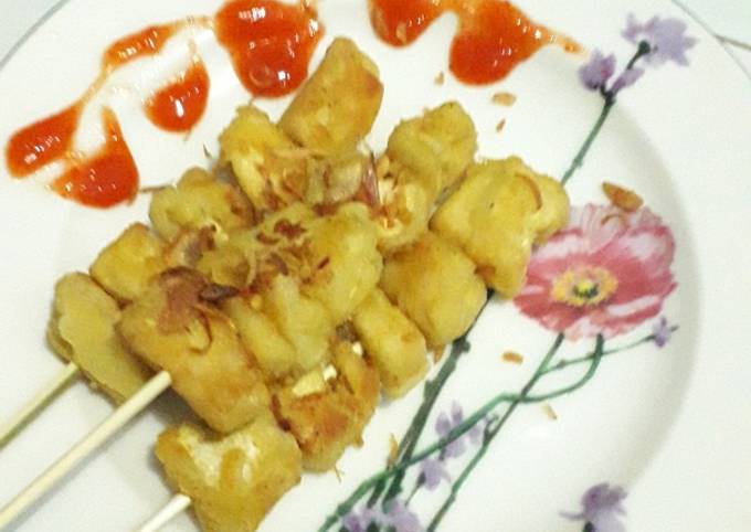 Ternyata ini loh! Resep enak membuat Sate tahu krispi dijamin enak