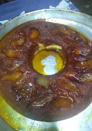 Una foto de Torta invertida de manzanas