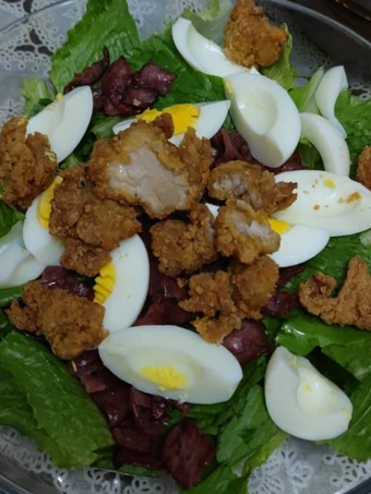 Langkah Mudah untuk Membikin Resep Chicken karage caesar salad yang Sempurna Anti Ribet, Menggugah Selera